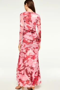 MISA Los Angeles Matching Sets|Jersey & Mesh>OLLIE SKIRT Florarosadamesh