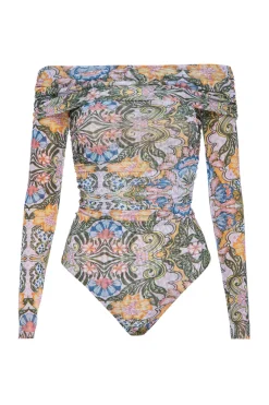 MISA Los Angeles Tops>ORELLA BODYSUIT Dolcevitakaleidoscope