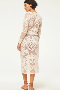 MISA Los Angeles Classic White|Matching Sets>OSCANA TOP Embroideredmesh