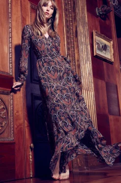 MISA Los Angeles Wedding Guest|Long-sleeve>PAMELA DRESS Spartinapaisley