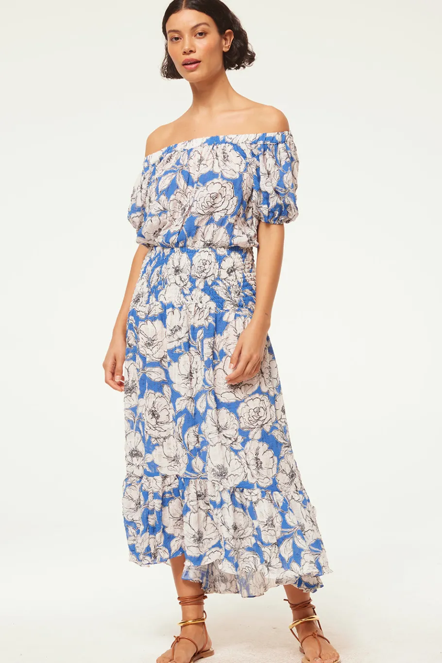 MISA Los Angeles Wedding Guest|Misa Classics>PAOLA DRESS Gardeniacrinkle
