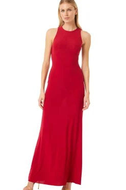 MISA Los Angeles Wedding Guest|Jersey & Mesh>PARGOL DRESS Lipstickred