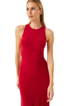 MISA Los Angeles Wedding Guest|Jersey & Mesh>PARGOL DRESS Lipstickred