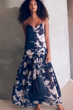 MISA Los Angeles Wedding Guest|Maxi>PAULINE DRESS Fadedrosemix