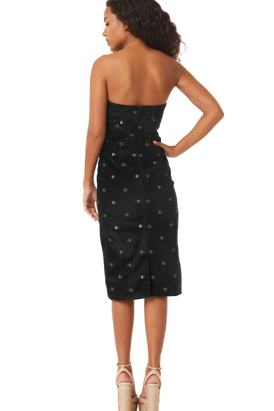 MISA Los Angeles Midi|Exclusives>PERRIN DRESS Black