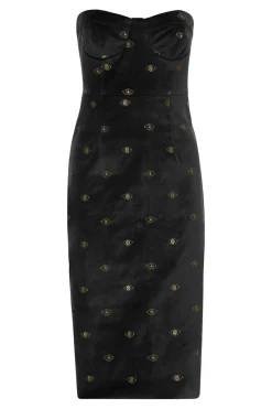 MISA Los Angeles Midi|Exclusives>PERRIN DRESS Black