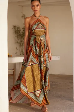 MISA Los Angeles Wedding Guest|Maxi>RABAN DRESS Positanoscarf