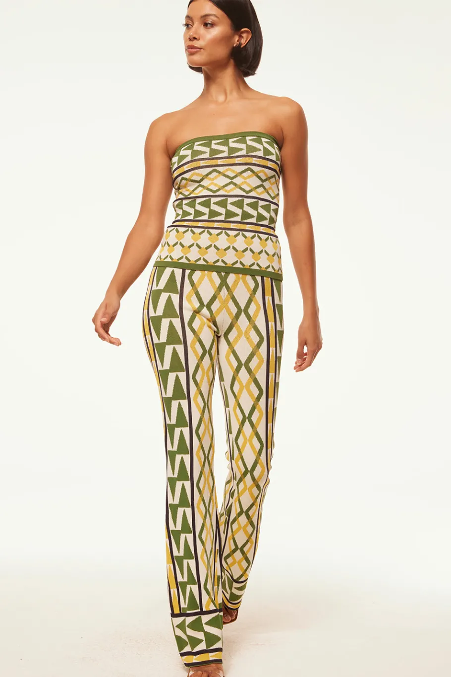 MISA Los Angeles Knits|Matching Sets>RIALTA PANT Limoncellogeojacquard