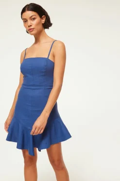 MISA Los Angeles Mini|Dresses>RITA DRESS Bluelinen