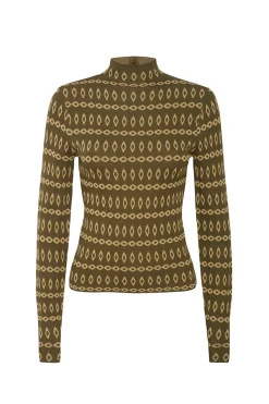 MISA Los Angeles Knits|Matching Sets>RIVER TOP Olivegeostripe