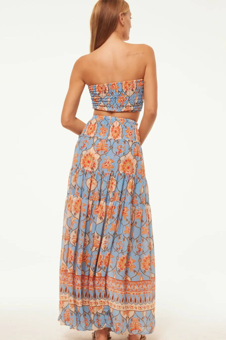 MISA Los Angeles Matching Sets|Tops>ROKSANA BANDEAU Cagedfloral