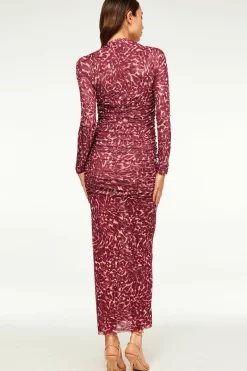 MISA Los Angeles Wedding Guest|Jersey & Mesh>RONDA DRESS Faunaabstractmesh