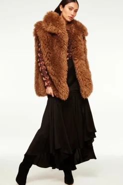 MISA Los Angeles Jackets|Tops>RYLEIGH VEST Lattefauxfur
