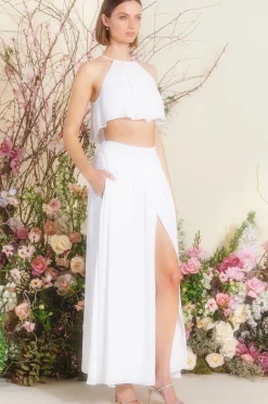 MISA Los Angeles Honeymoon|Bridal Capsule>SAANA TOP White