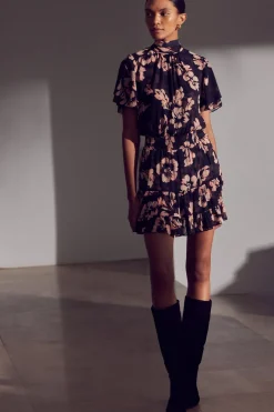 MISA Los Angeles Wedding Guest|Misa Classics>SAFFIE DRESS Auricflora