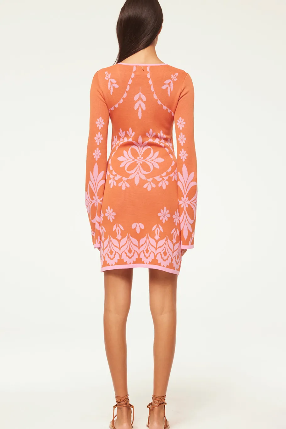 MISA Los Angeles Knit|Mini>SAHAR DRESS Pinkflorasantiago