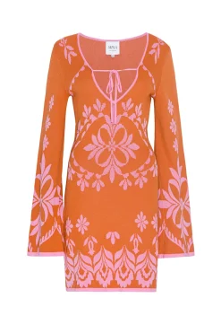 MISA Los Angeles Knit|Mini>SAHAR DRESS Pinkflorasantiago
