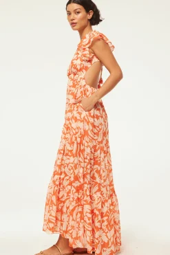 MISA Los Angeles Cut-out|Maxi>SEPTIMA DRESS Patmostangerine