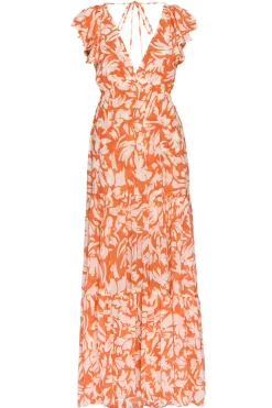 MISA Los Angeles Cut-out|Maxi>SEPTIMA DRESS Patmostangerine