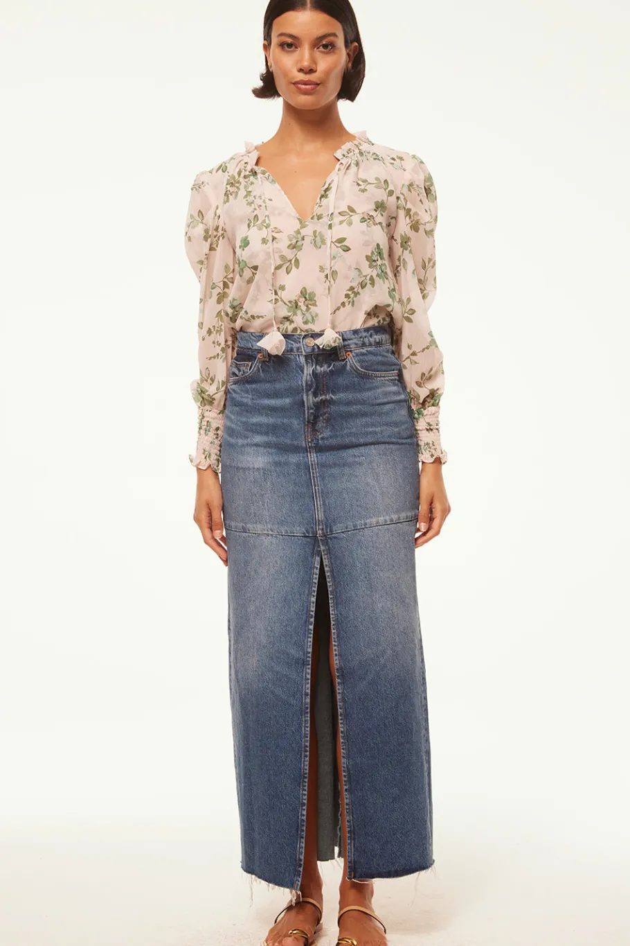 MISA Los Angeles Tops>SIENA TOP Whitesagebotanica