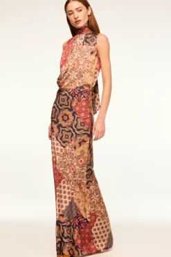 MISA Los Angeles Matching Sets|Skirts & Shorts>SIERRA SKIRT Surrealpatchworksatin