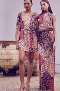 MISA Los Angeles Matching Sets|Skirts & Shorts>SIERRA SKIRT Surrealpatchworksatin