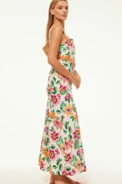MISA Los Angeles Honeymoon|Engagement Party>SILVANA DRESS Floraexoticacottonpoplin