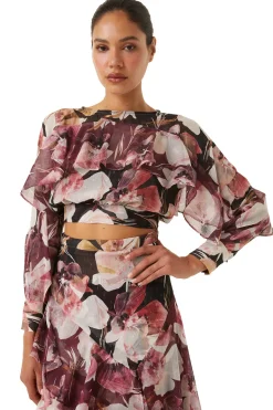 MISA Los Angeles Wedding Guest|Matching Sets>SILVANA TOP Floratropicalmix