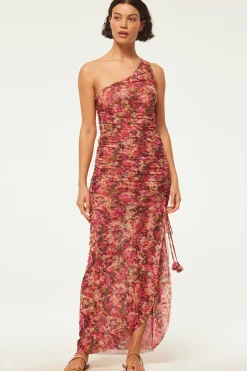 MISA Los Angeles Wedding Guest|Jersey & Mesh>SIRENA DRESS Sedonaabstract