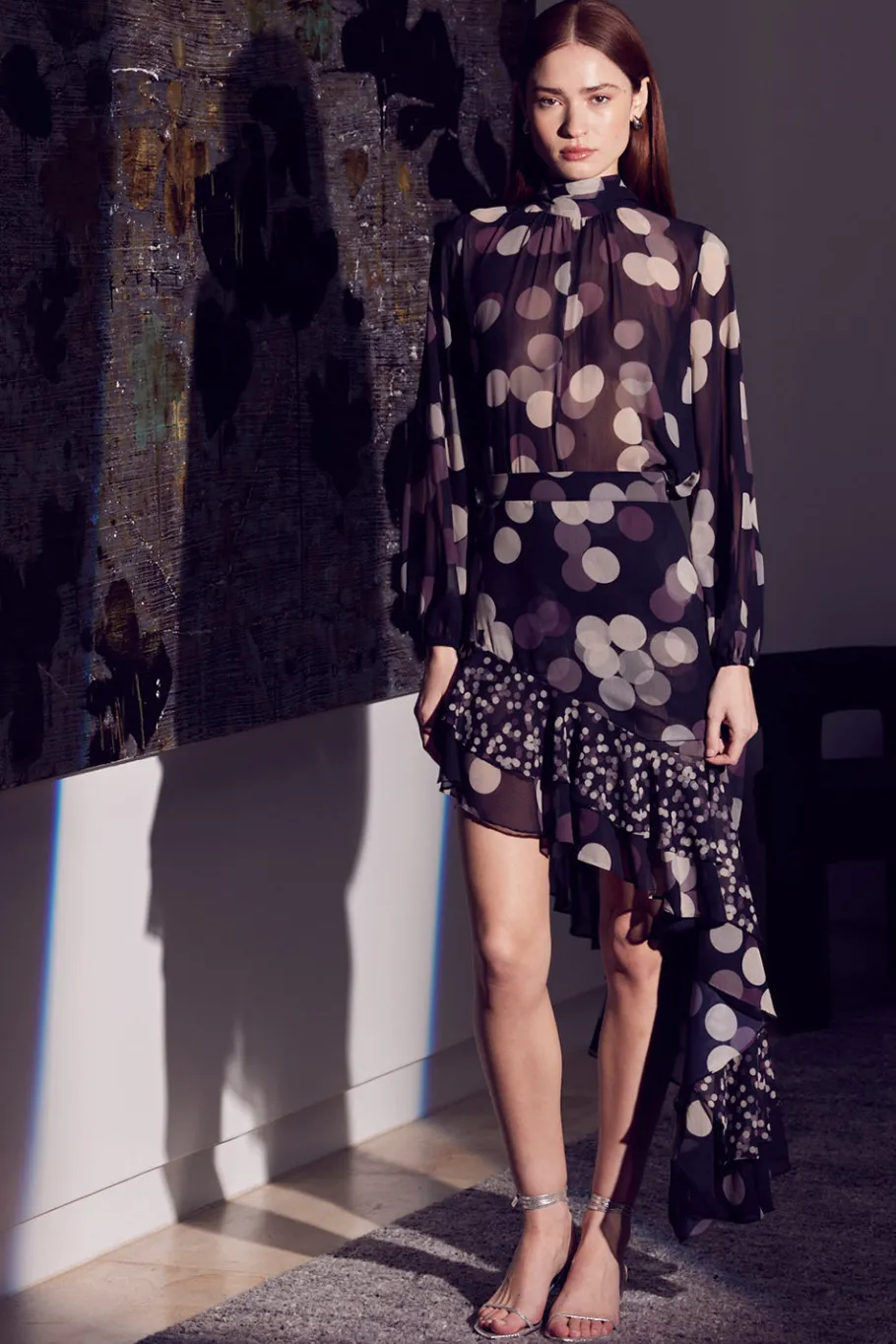 MISA Los Angeles Matching Sets|Skirts & Shorts>SKY SKIRT Polkadotmix