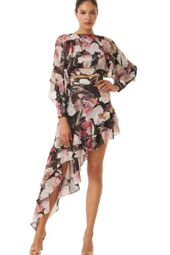MISA Los Angeles Exclusives|Matching Sets>SKY SKIRT Floratropicalblack