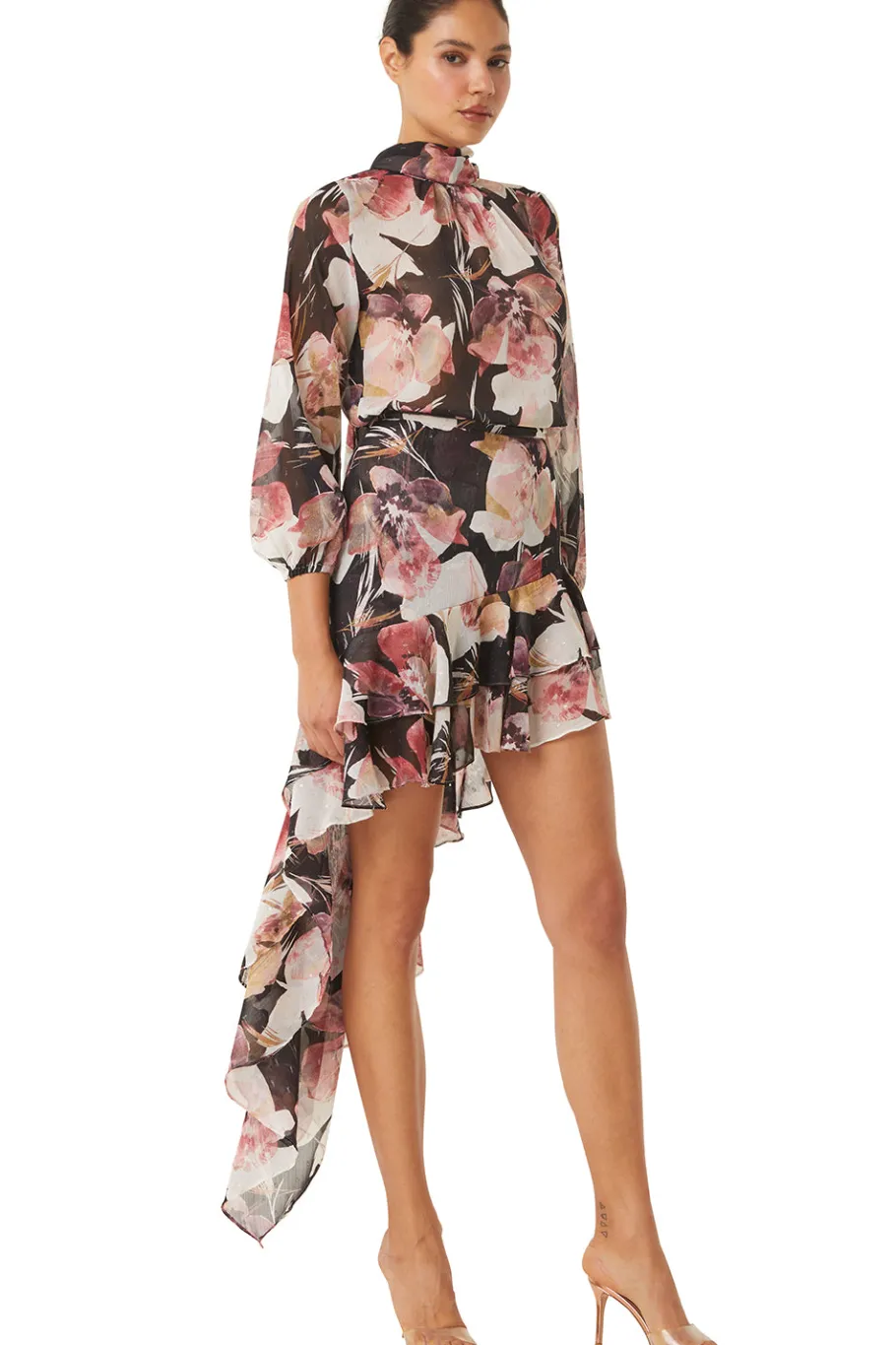 MISA Los Angeles Exclusives|Matching Sets>SKY SKIRT Floratropicalblack