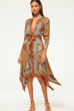 MISA Los Angeles Long-sleeve|Midi>SOLMAZ DRESS Positanoscarf