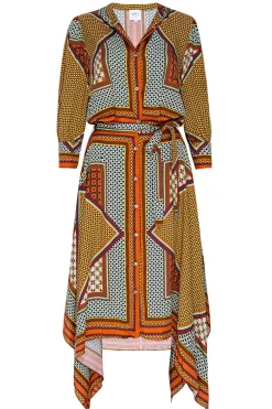 MISA Los Angeles Long-sleeve|Midi>SOLMAZ DRESS Positanoscarf