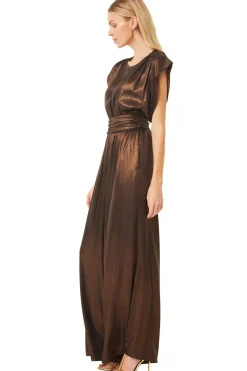MISA Los Angeles Jumpsuits & Rompers|Jumpsuits & Rompers>SOPHIA JUMPSUIT Burnishedbronze