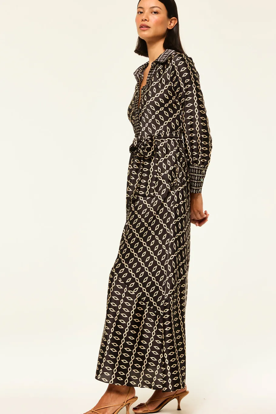 MISA Los Angeles Long-sleeve|Maxi>STEVIE DRESS Gowestgeomix