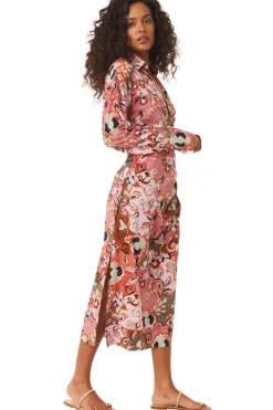 MISA Los Angeles Honeymoon|Long-sleeve>SUNG DRESS Resortbatikcottonrayon