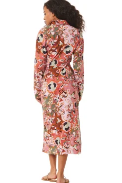 MISA Los Angeles Honeymoon|Long-sleeve>SUNG DRESS Resortbatikcottonrayon