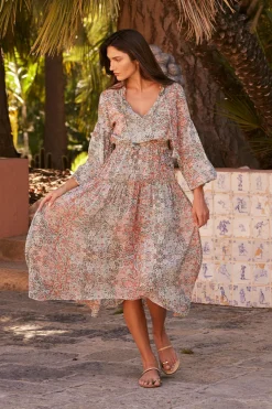 MISA Los Angeles Long-sleeve|Misa Classics>TASIA DRESS Ombretapestry