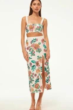 MISA Los Angeles Honeymoon|Bachelorette>THEMA SKIRT Malikapaisleyfloralembroidery