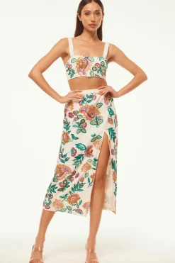 MISA Los Angeles Honeymoon|Bachelorette>THEMA SKIRT Malikapaisleyfloralembroidery