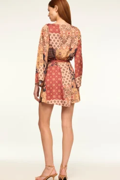 MISA Los Angeles Long-sleeve|Misa Classics>TWIGGY DRESS Surrealpatchworksatin
