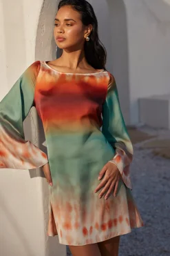 MISA Los Angeles Long-sleeve|Misa Classics>TWIGGY DRESS Carnelianombre