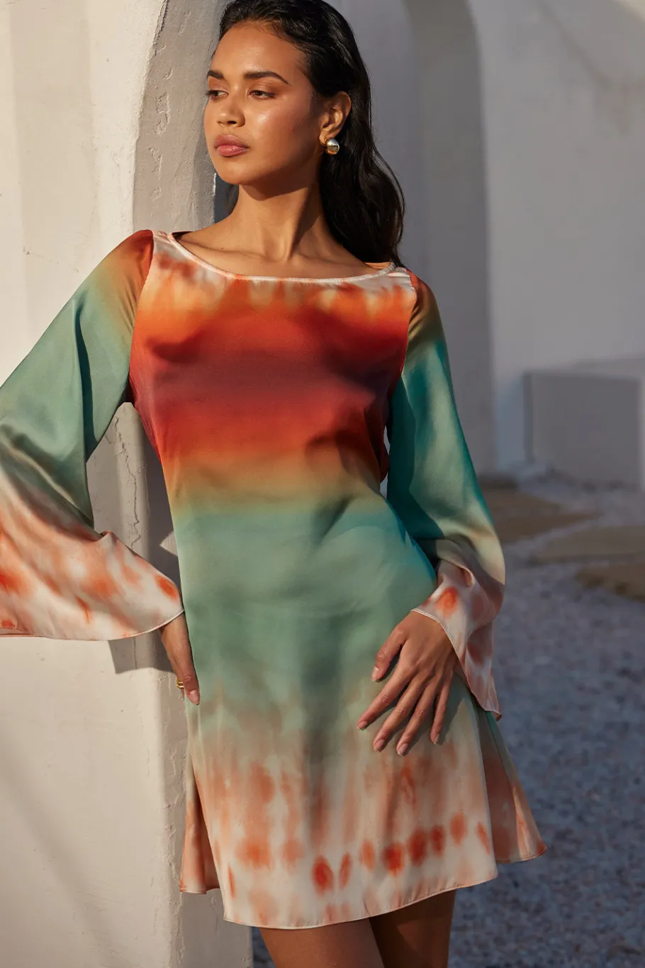 MISA Los Angeles Long-sleeve|Misa Classics>TWIGGY DRESS Carnelianombre