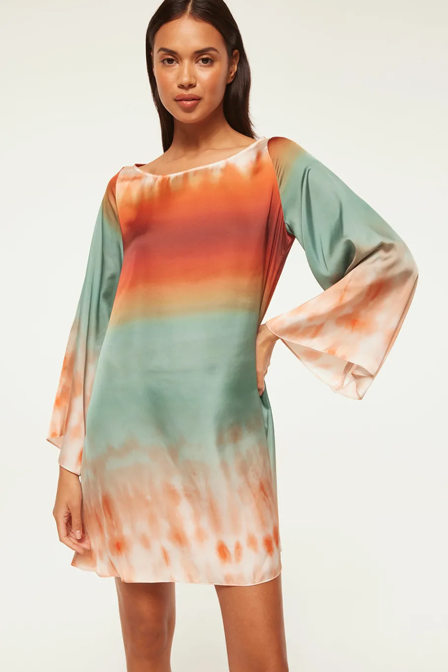 MISA Los Angeles Long-sleeve|Misa Classics>TWIGGY DRESS Carnelianombre