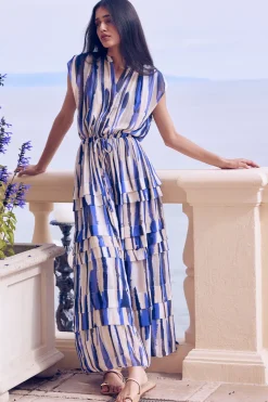 MISA Los Angeles Maxi|Dresses>ULRICHA DRESS Stripedinstinct