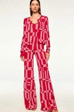 MISA Los Angeles Knits|Matching Sets>UNA TOP Pinku0026red