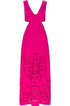 MISA Los Angeles Honeymoon|Cut-out>VALENCIA DRESS Pinkeyelet