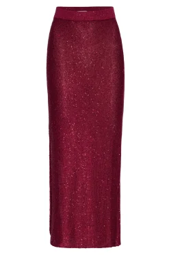 MISA Los Angeles Knits|Matching Sets>VERA SKIRT Lipstickred