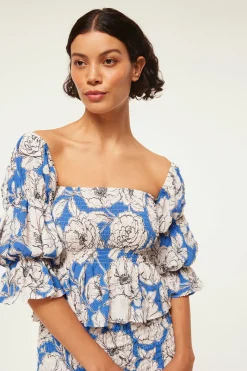 MISA Los Angeles Misa Classics|Matching Sets>VIDA TOP Gardeniacrinkle